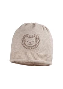 MaxiMo Strickm&uuml;tze L&ouml;wen-Design: S&uuml;&szlig;er Hingucker f&uuml;r kleine Abenteurer. beige, Gr&ouml;&szlig;e 47