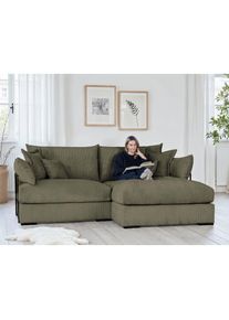 Home Affaire Ecksofa &raquo;Casa XL L-Form, Breite 190 cm&laquo; Mega-Sofa, Cord oder Chenille-Struktur w&auml;hlbar, mit Federkern!