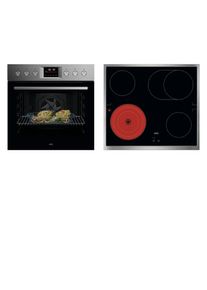 AEG Elektro-Herd-Set Serie 5000 &raquo;OU5PE40SM&laquo; Pyrolyse-Selbstreinigung Gleichm&auml;&szlig;iges Garen auf 3 Ebenen, Pyrolyse, LED-Touch, Br&auml;terzone