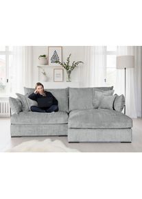 Home Affaire Ecksofa &raquo;Casa XL L-Form, Breite 190 cm&laquo; Mega-Sofa, Cord oder Chenille-Struktur w&auml;hlbar, mit Federkern!