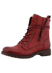 Mustang Shoes Winterstiefelette &raquo;Elfi&laquo; Stiefelette, Winterboots mit neckischem Zierrei&szlig;verschluss rot, Gr&ouml;&szlig;e 37