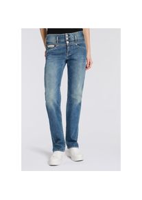 Herrlicher High-waist-Jeans &raquo;Raya New Straight Denim&laquo; im Straight Fit, 3-Knopf-Verschluss