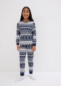 bonprix Pijama din bumbac organic 100% pentru copii (set/2 piese), albastru, 116/122