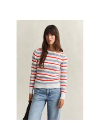 Gant Rundhalspullover &raquo;STRETCH COTTON CABLE STRIPE C-NECK&laquo;