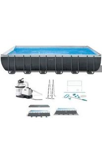 Intex Ultra XTR Frame 26368NP - 732x366x132 cm - Aufstellpool + Reinigungs- + Volleyballset