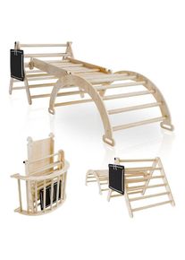 Juskys Multifunkci&oacute;s gyermek m&aacute;sz&oacute;ka borovi f&aacute;b&oacute;l 80 x 50 cm