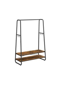 VASAGLE Fogas polcokkal &eacute;s kamp&oacute;kkal 100&times;45&times;160 cm rusztikus