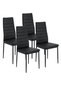 Juskys &Eacute;tkezősz&eacute;k k&eacute;szlet 4 db műbőr fekete