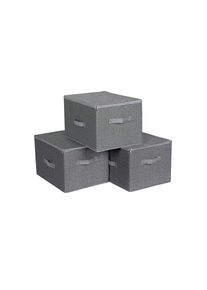 Songmics T&aacute;rol&oacute;dobozok fed&eacute;llel 3 db 40 x 30 x 25 cm sz&uuml;rke