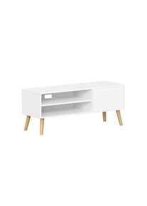 VASAGLE TV-&aacute;llv&aacute;ny feh&eacute;r minimalista diz&aacute;jn 120 &times; 40 &times; 49 cm