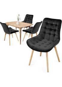 Miadomodo Steppelt &eacute;tkezősz&eacute;k k&eacute;szlet 4 db fekete