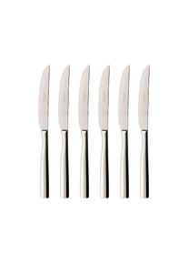 Villeroy & Boch Villeroy & Boch, Besteck-Set &raquo;Pizza-& Steakmesser Piemont 6er Set silber&laquo;, silber, silber
