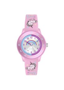 Cool Time, Damen, Quarzuhr &raquo;The Cool Pink Unicorn&laquo; Armbanduhr, Silikonarmband, Kinderuhr, M&auml;dchen, analog, rosa, Liebevoll gestaltete Kinderarmbanduhr