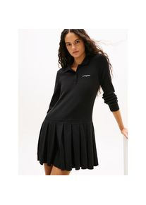 Tommy Jeans, Damen, Sweatkleid &raquo;TJW SCRIPT PLEATED SWEATER DRESS&laquo;, Black, N-Gr, S (36) - N-Gr, Black, Sweatkleid von Tommy Jeans