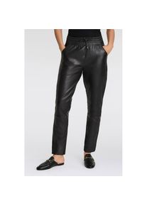 Mauritius, Damen, Lederhose &raquo;MWTamika&laquo; elastischer Taillenbundmti Kordelzug, black, N-Gr, XXXL(46) - N-Gr, black, Lederhose von GIPSY by Mauritius, 