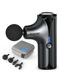 Renpho, Massagepistole &raquo; Mini Massage Gun GM173&laquo; Ideal f&uuml;r Menschen, die viel unterwegs sind, schwarz, ABS, Hohes Drehmoment bei geringer Gr&ouml;&szlig;e