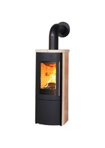 Hark, Kaminofen &raquo;&raquo;Lova ECOplus, Kachel creme&laquo;&laquo;, graphit, Ein echter Blickfang dank des prassenden Kaminfeuers