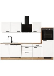 Flex-Well, K&uuml;che &raquo;ROMEO & JULIA, im Landhaus-Stil, Breite 280 cm&laquo; L-280-2317-044-JULIA, wahlweise mit E-Ger&auml;ten und Sp&uuml;le in edelstahl oder schwarz, 