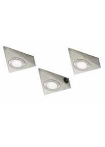 Evotec, Unterschrankleuchte &raquo;DHL CS&laquo; LED-Board 3 Stk. Neutralwei&szlig; Warmwei&szlig;, edelstahlfarben, edelstahlfarben