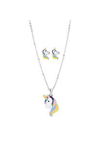 Adelia&acute;s Adelia ́s, Unisex, Gliederkette &raquo;Kinder Halskette &iquest; Einhorn aus Edelstahl 45 cm&laquo;, silber, Kettenverschluss : Karabinerverschluss
