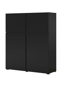 OTTO home, Highboard &raquo;Cross, moderne grifflose Hochkommode mit 4 T&uuml;ren, T&uuml;rkommode&laquo; Hochschrank, H&ouml;he 139 cm mit viel Stauraum, Einlegeb&ouml;den 