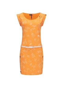 Ragwear, Damen, Shirtkleid &raquo;Sommerkleid Tag Rose Intl.&laquo;, Yellow, N-Gr, XL - N-Gr, Yellow, Bequemes Kurzarm Kleid mit Blumenmuster und G&uuml;rtel
