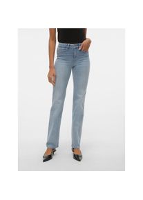 V&eacute;ro Moda Vero Moda, Damen, Straight-Jeans &raquo;VMFLASH MR STRAIGHT JNS LI3102 GA NOOS&laquo;, Light Blue Denim, L&auml;nge 32, XL (42) - L&auml;nge 32, Light Blue Denim, Straight-
