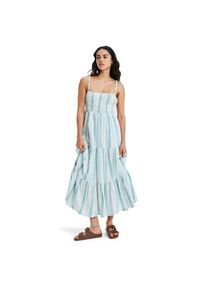 Roxy, Damen, Tr&auml;gerkleid &raquo;Sunshine Coastline Stripe&laquo;, Egret Carver Stripe, S - US-Gr&ouml;&szlig;en, Material: Gewebtes...