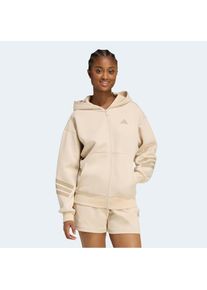 adidas Sportswear, Damen, Kapuzensweatshirt &raquo;W FI 3S FZ HD&laquo;, Crystal Linen, L, Crystal Linen, Diese sportliche Kapuzenjacke ist teilweise aus einem 
