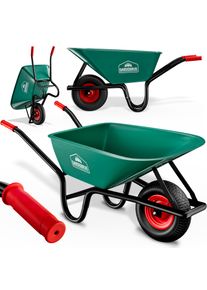 Gardebruk Schubkarre mit Kunststoffwanne 100L Luftbereifung &Oslash; 40cm 250kg Tragkraft