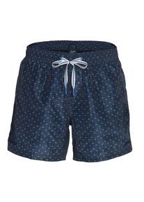 JOOP!, Herren, Badeshorts &raquo;Diamond Cornflower&laquo; Signature-Design, kleine Schlitze an den Beinen, Dark Sapphire AOP, M - N-Gr, Badeshorts von JOOP!