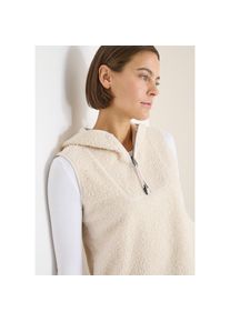 Cecil, Damen, Fellweste Teddy-Weste mit Troyerkragen und Kapuze, teddy vanilla white, XL (44), teddy vanilla white, Teddy Troyer Weste f&uuml;r Damen von 