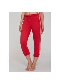 H.I.S. H.I.S, Damen, Relax-Caprihose mit seitlichen Tapestreifen, rot, N-Gr, XS (32/34) - N-Gr, rot, Sportliche Relax-Caprihose