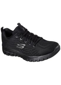 Sneaker Skechers "GRACEFUL - GET CONNECTED", Damen, Gr. 40, schwarz, Textil, Schuhe Sneaker, Freizeitschuh, Halbschuh, Schn&uuml;rschuh in Schuhweite G (weit)