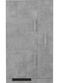 Wiho-K&uuml;chen K&uuml;che WIHO K&Uuml;CHEN "Cali", grau (k&uuml;che: grau, front: betonfarben, korpus: betonfarben, arbeitsplatte: ohne arbeitsplatte), B:90cm H:85cm T:57cm, Komplettk&uuml;chen-Sets, K&uuml;che, K&uuml;hlumbauschrank mit Stauraum, wahlweise mit E-Ger&auml;ten, Breite 90 cm