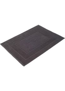 G&ouml;zze Badematte G&Ouml;ZZE "BIO Frottier" Gr. 2, grau (anthrazit), H:7mm, Baumwolle (Bio-Baumwolle), Badematten, Badematte, Badvorleger, Frottier-Qualit&auml;t, mit Bord&uuml;re