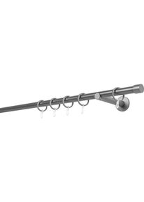 Gardinenstange mydeco "20mm Cap Wandtr&auml;ger 12 cm", grau (anthrazit), L:110cm, Gardinenstangen, Gardinenstange