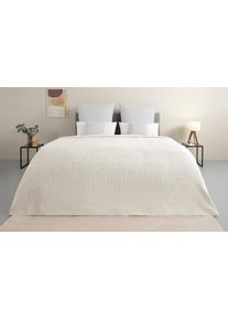 Tagesdecke OTTO HOME "Luisa", beige, B:240cm L:250cm, Mischgewebe, Tagesdecken, Tagesdecke, mit grafischem Muster, ab Gr&ouml;&szlig;e 140x210 cm