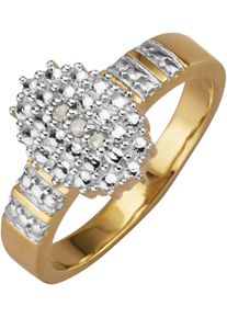 Diamantring Firetti "Schmuck Geschenk Silber 925 Damenring Ring" Gr. 58, silber (gelbgoldfarben, silberfarben), Fingerringe, Damen, 58, 0,03 P3 = leicht erkennbare Einschl&uuml;sse, Diamanten Silber 925 (Sterlingsilber), 2,7mm, Diamanten, Silber 925 (Sterlingsilber), Diamantring, mit Diamanten