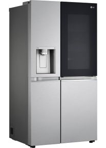 LG Side-by-Side, Energieeffizienz: E, silber, zzgl. Crafted Ice, K&uuml;hlschr&auml;nke, Craft Ice Bereiter, InstaView&trade;, Side-by-Side