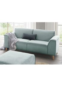 2-Sitzer Home Affaire "Janek Scandic Design, elegant und zeitlos", gr&uuml;n (mint), B:178cm H:81cm T:90cm, Struktur fein ( 100% Polyester);Struktur weich (92% Polyester, 8% Nylon);Struktur weich (92% Polyester, 8% Nylon), Sofas, 2-Sitzer, mit Federkern und Keder in scandinavischem Design