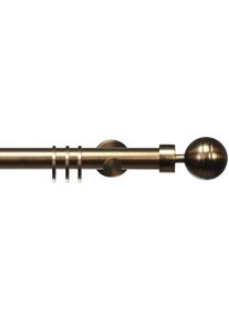 Gardinenstange Liedeco "CELKUGEL01SG1L" Gr. 2, braun (bronzefarben), L:160cm &Oslash;:25mm, Metall, Gardinenstangen, Gardinenstange, 1-l&auml;ufig im Fixma&szlig; &Oslash; 25 mm