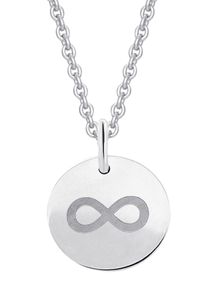 Kettenanh&auml;nger ONE ELEMENT "unendlich Anh&auml;nger aus 333 Wei&szlig;gold &Oslash; 11,0 mm", silber, Schmuckanh&auml;nger, Damen, Wei&szlig;gold 333, Kettenanh&auml;nger, Astro