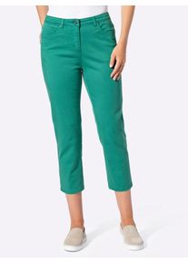 3/4-Jeans Casual Looks, Damen, Gr. 48, Normalgr&ouml;&szlig;en, smaragd, 98% Baumwolle, 2% Elasthan, unifarben, 3/4-L&auml;nge, Jeans 3/4-Jeans