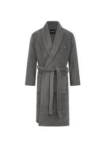 G-Star Raw Bademantel G-STAR "ARGON, DRESSING GOWN" Gr. M, grau (steel grau), M, Kunstfaser, Hausm&auml;ntel, Bademantel, Morgenmantel mit Schalkragen