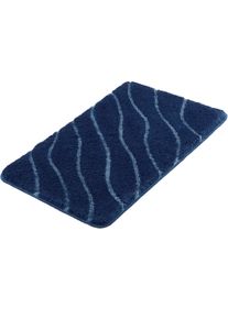 Badematte Kleine Wolke "Tram", blau (mare), H:20mm, Polyacryl, Badematten, Badematte, modernes Wellen Design, Hoch-Tief Effekt