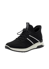 Slip-On Sneaker Rieker "Ready2GO", Damen, Gr. 38, Textil, schwarz, Nubuklederimitat, Textil, Schuhe Slip-On Sneaker, Schlupfschuh, Halbschuh, Freizeitsneaker mit MemoSoft-Innensohle