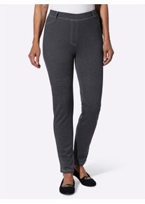 Stretch-Hose Classic Basics, Damen, Gr. 25, Kurzgr&ouml;&szlig;en, schwarz (schwarz, meliert), 49% Baumwolle, 46% Polyester, 5% Elasthan, unifarben, lang, Hosen Stretch-Hose