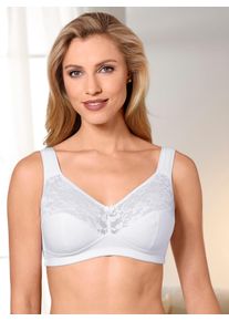 Entlastungs-BH SuSa, Damen, Gr. 105, Cup D, schwarz-wei&szlig; (wei&szlig;, schwarz), 76% Baumwolle, 18% Polyamid, 6% Elasthan, BHs Entlastungs-BH