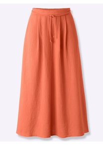 Schlupfrock Inspirationen, Damen, Gr. 44, papaya, 100% Baumwolle, unifarben, wadenlang, R&ouml;cke Schlupfrock